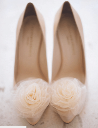 We're suckers for anything with beautifully intricate floral design. These shoes would be adorable on your bridesmaids with short dresses! Via Loeffler Randall