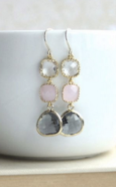Beautifully simple earrings! Love these for a bride in a simple blush dress. Find on ETSY via Marolsha for $26.50 USD