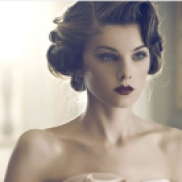 Go for a big of that Mad Men vibe with this vintange make-up and hair! Source: weddingkeep.com